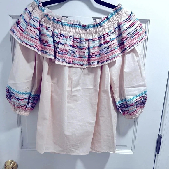 Parker size medium Jenay off the shoulder blouse in excellent like-new condition - Picture 6 of 6